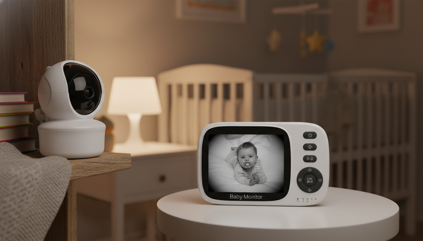 3.2-Inch Baby Monitor: Night Vision, VOX & Two-Way Talk