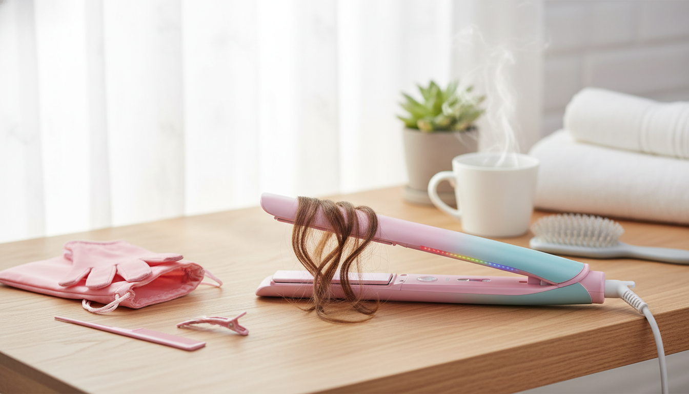 470°F Ceramic 2-in-1 Straightener & Curler (Dual Voltage)