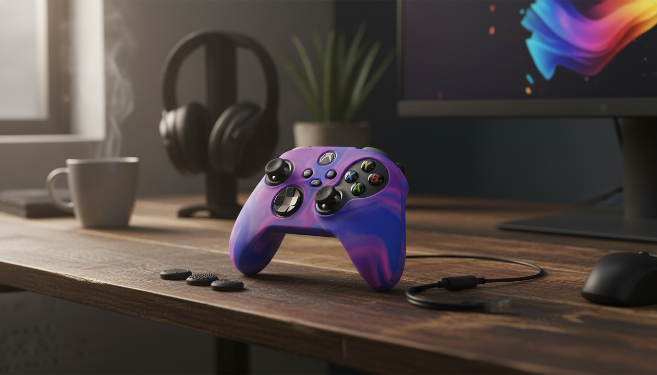 Camo Silicone Grip Cover for Xbox Controller: Anti-Slip Fit