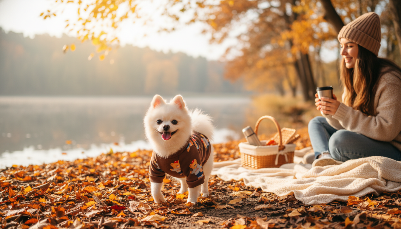Cozy Cartoon Dog Hoodie for Fall Walks & Chilly Mornings