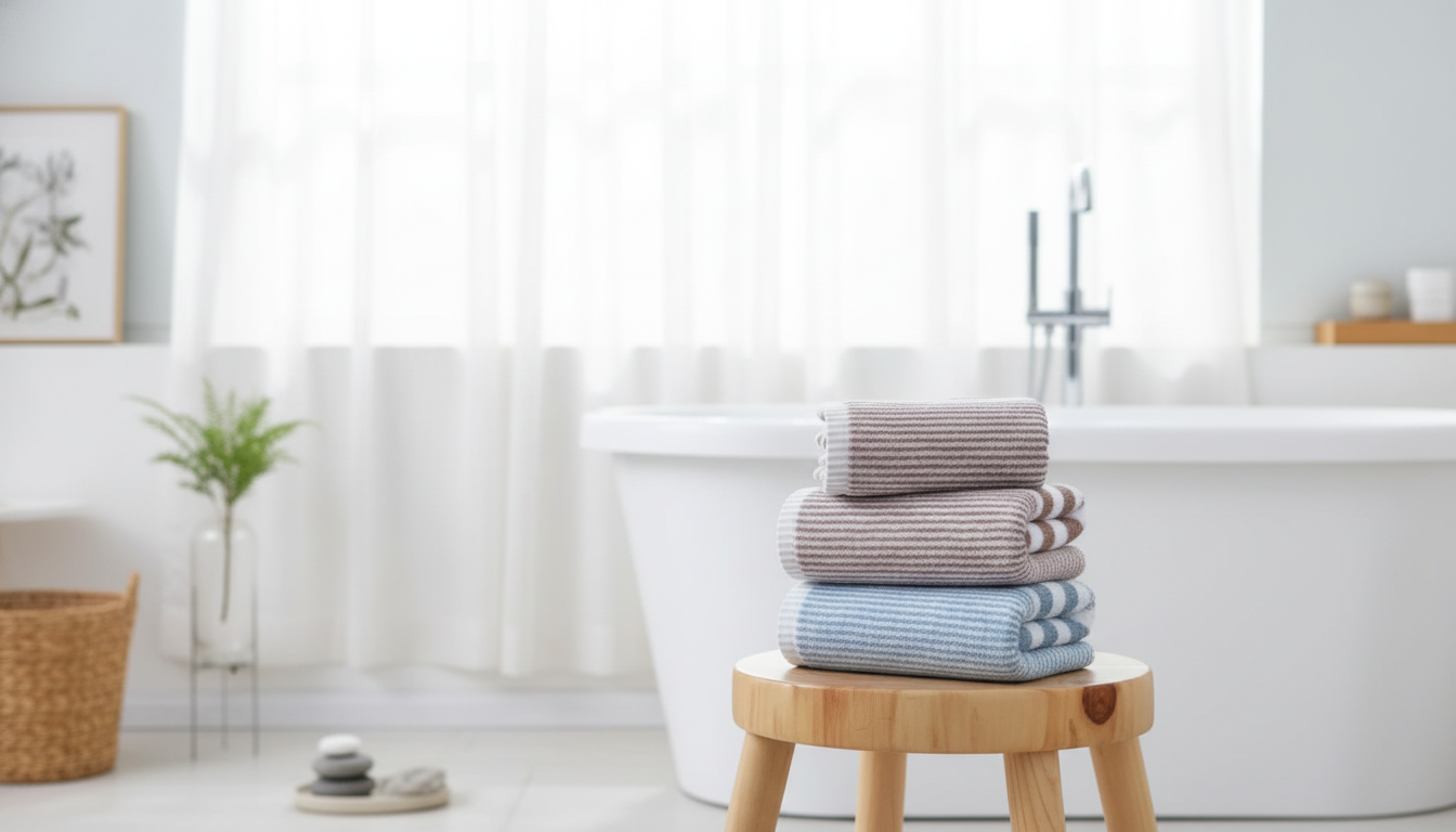 Japanese Gradient Stripe Cotton Towel: Spa-Like Upgrade