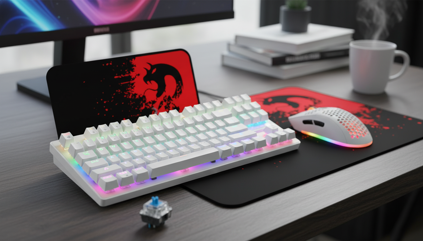 Mini 82-Key Clicky Mechanical Keyboard (Blue Switches)