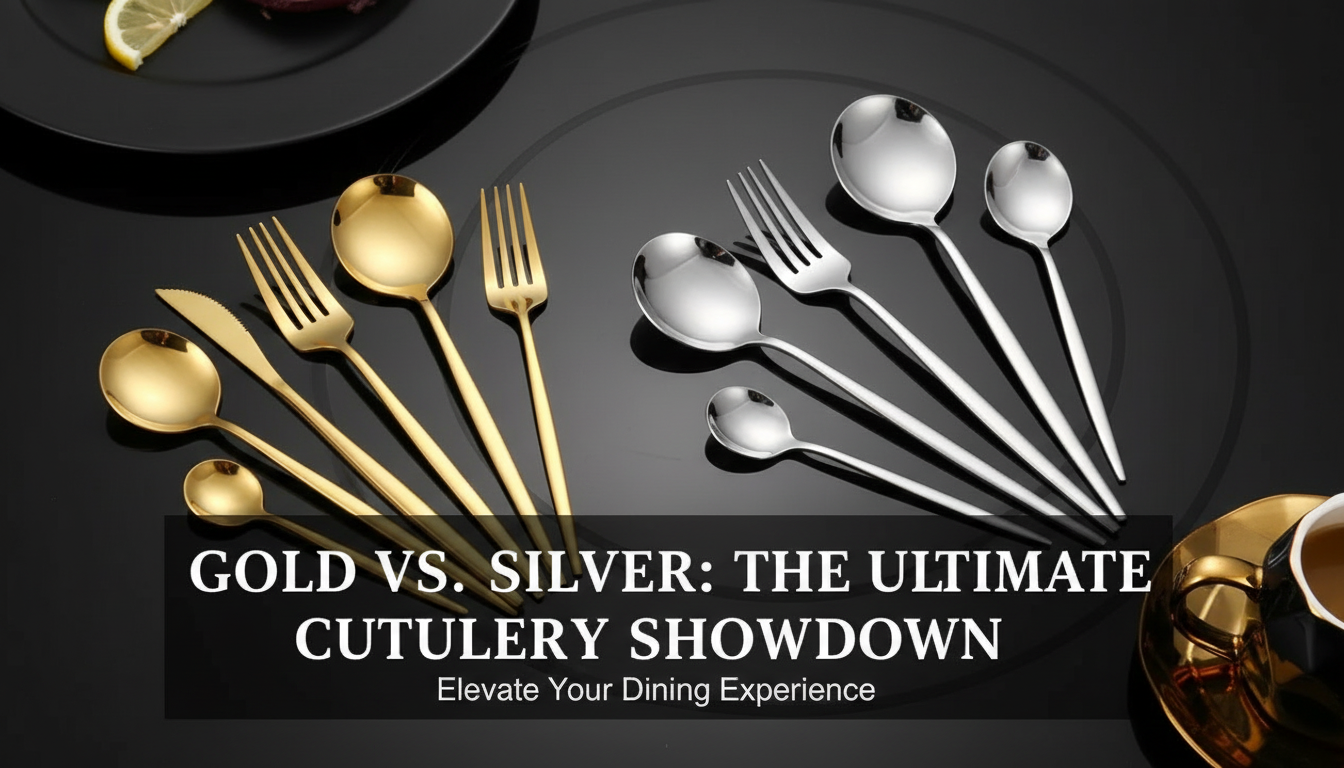 Gold Mirror Stainless Steel Cutlery Set: Luxe Dining
