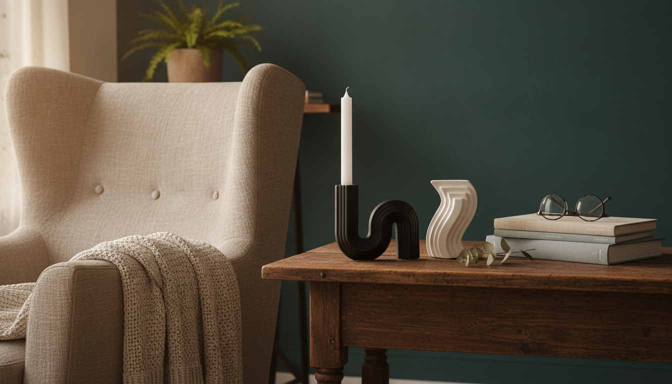 Modern Euro Ceramic Candle Holder for Calm, Cozy Styling