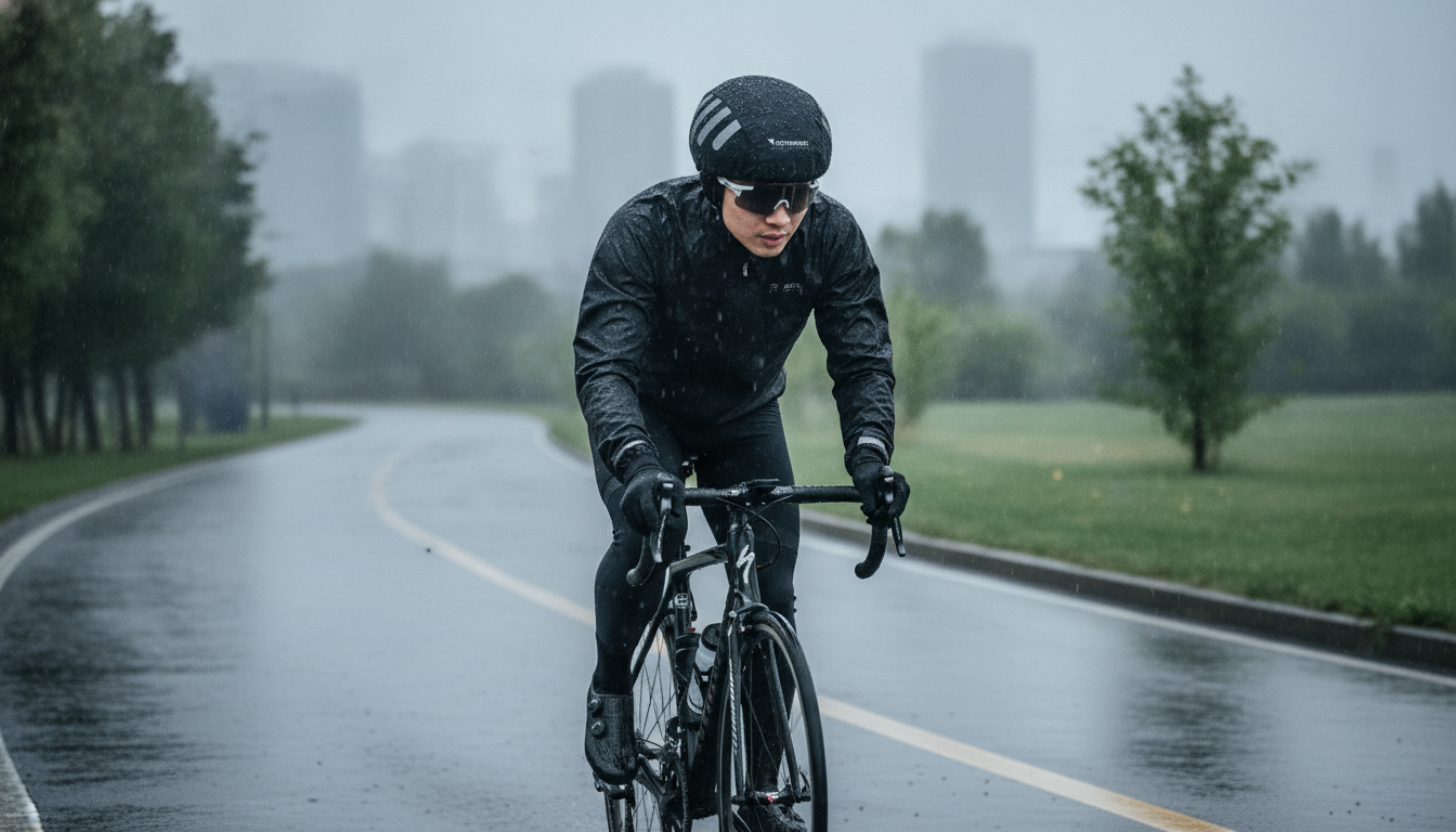 Stay Dry & Seen: Ultralight Reflective Helmet Cover