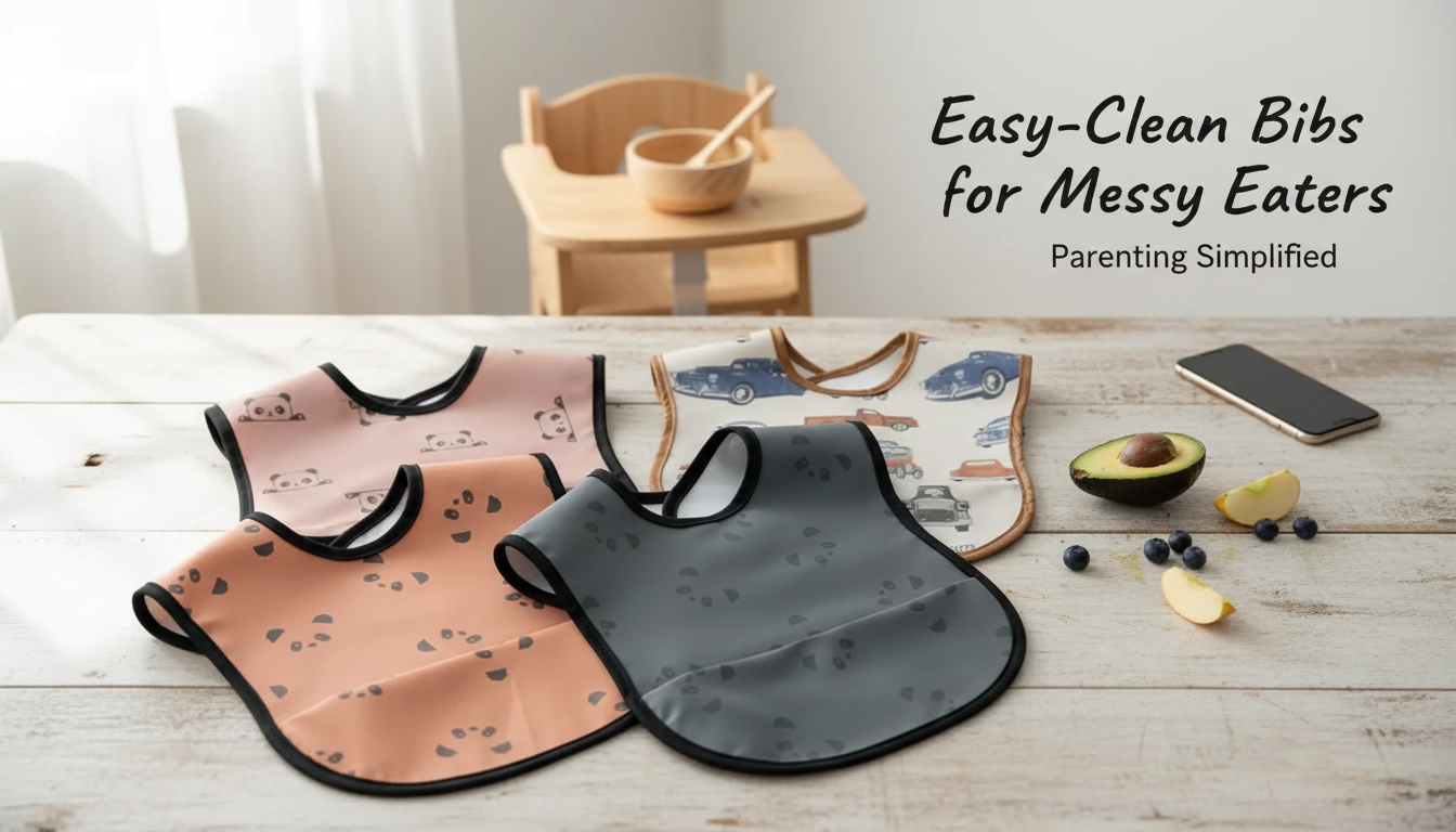 Waterproof Cartoon Toddler Bib: Easy-Clean Mealtime Help
