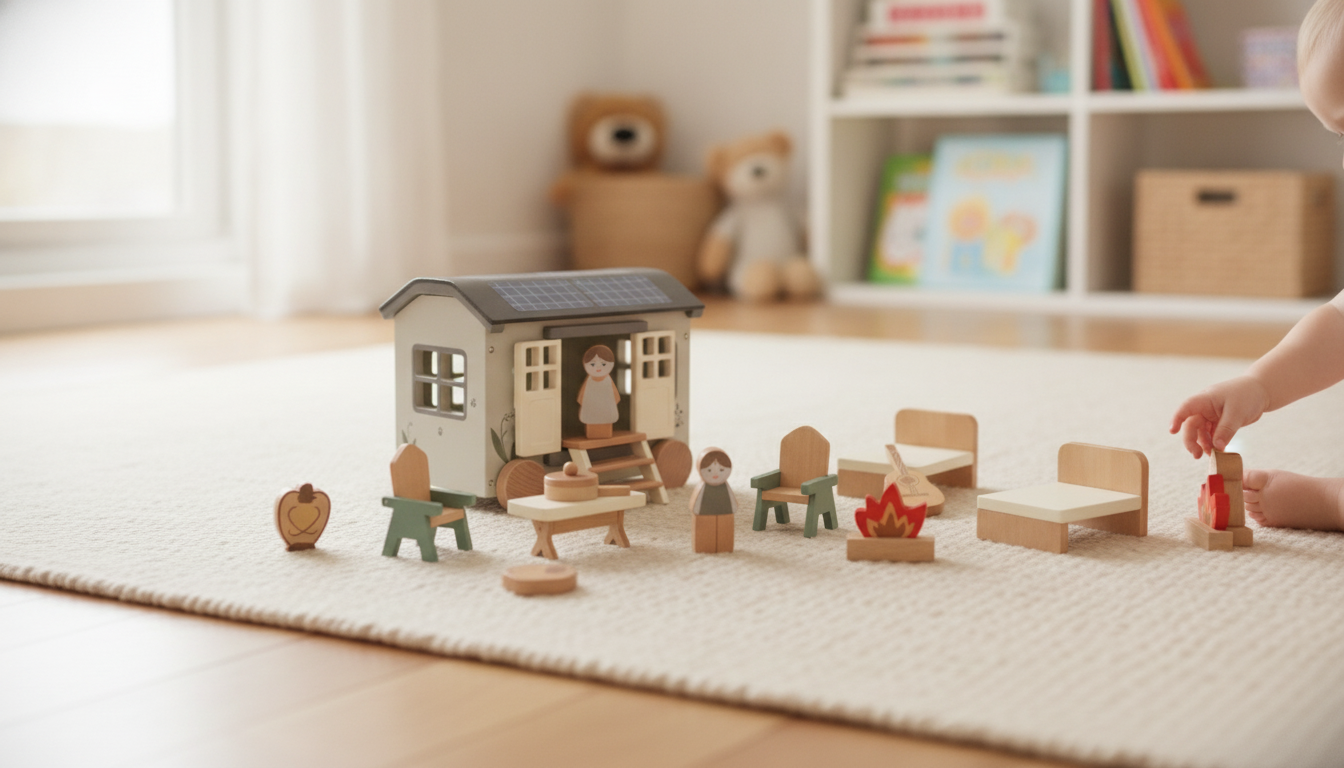Wooden Camping RV Playset: Pretend Road Trips for Kids