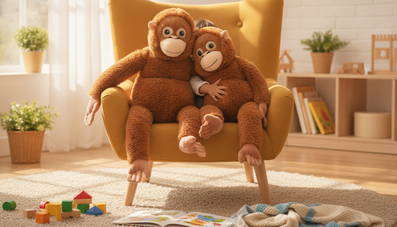 24-Inch Cartoon Gorilla Plush Toy for Big Hugs