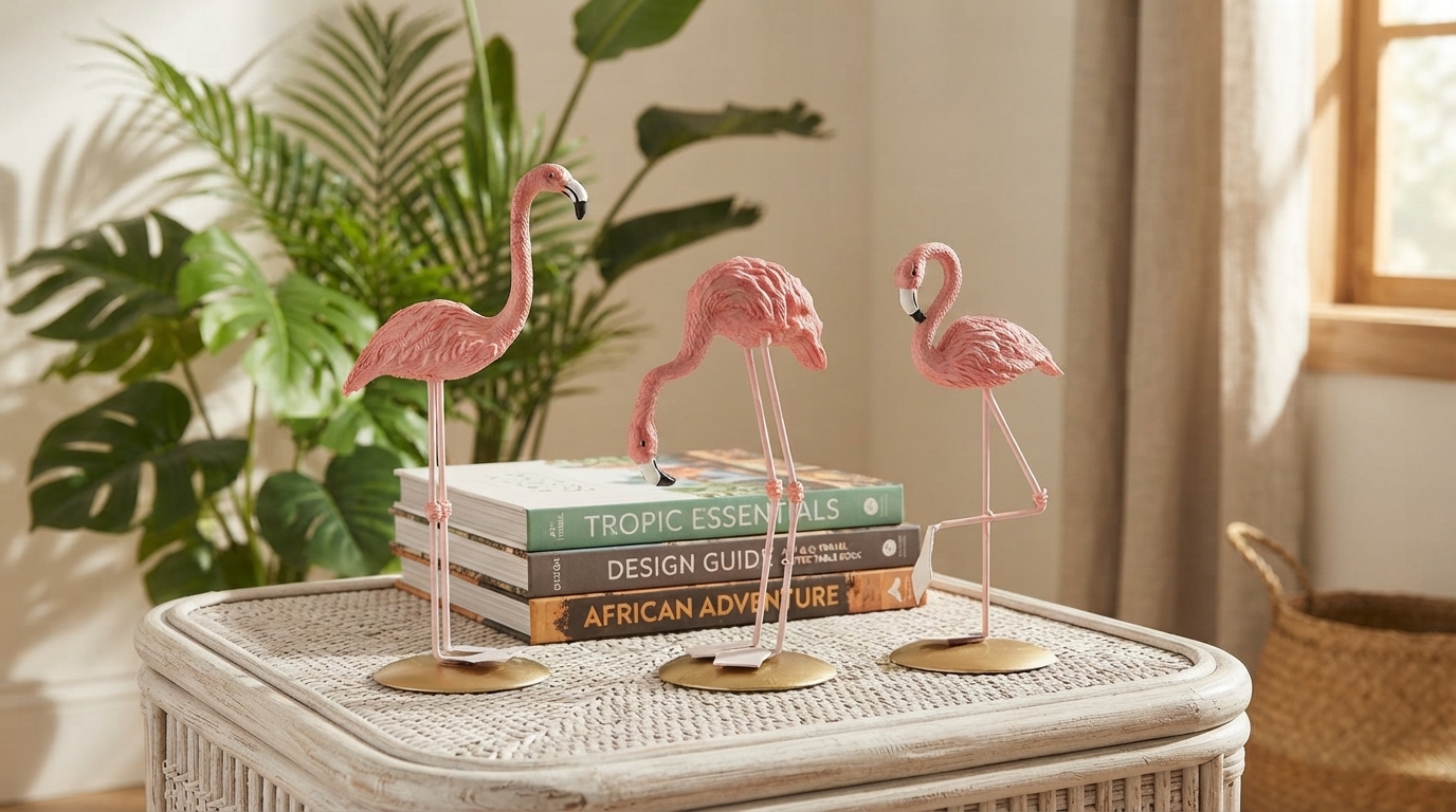 Pink Flamingo Resin Ornaments: Tropical Pop for Any Room
